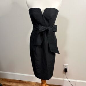J Crew Black Strapless Dress 00